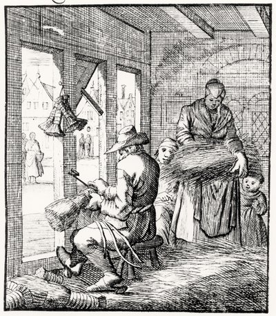 The Broom Maker, 1718 by Dutch School